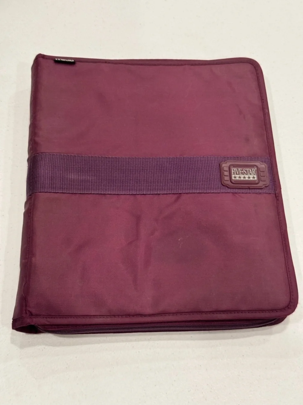 Vintage 1991 Old School Mead Five Star Purple Zippered 3 Ring Binder Notebook